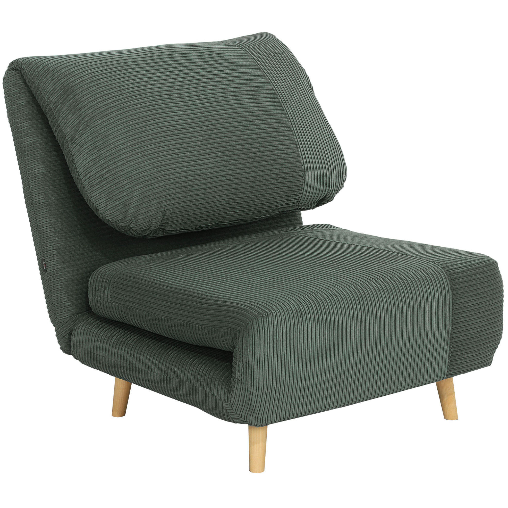 SCHLAFSESSEL 82/89/83 cm grün aus Polyester mit Schlaffunktion - Grün, Textil (89/83/82cm) - OKWISH
