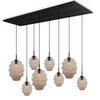 HÄNGELEUCHTE Echos 8-flammig Klar Ø 18/25cm - Klar/Schwarz, Glas (18/18/20cm) - s.luce