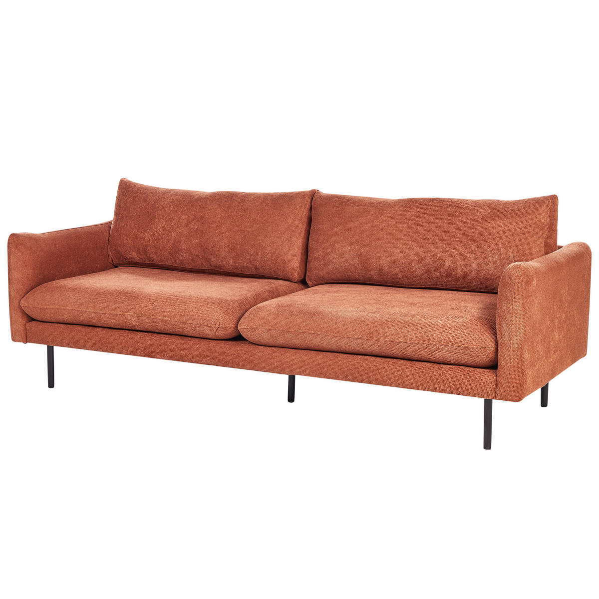 POHOVKA 3-místná Žinylková látka Zlatohnědá Vinterbro - zlatá, textil (220/86/84cm) - Beliani