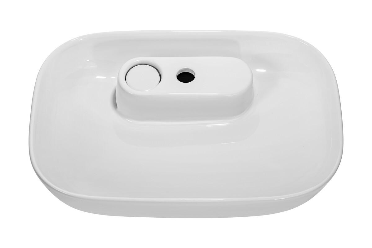AUFSATZWASCHBECKEN 60 cm - POLA BM293 in Weiß/Matt - Weiß, Keramik (60/12/40.5cm)