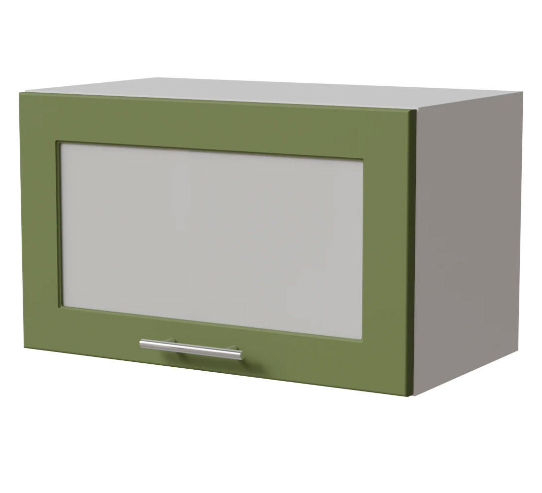 KLAPPHÄNGESCHRANK Brerra W4BS/60 Weiß / RAL 6025 farngrün Matt 60 / 32,5 / 36cm - Weiß/Grün, Holz/Holzwerkstoff (60/36/32.5cm) - Feldmann-Wohnen