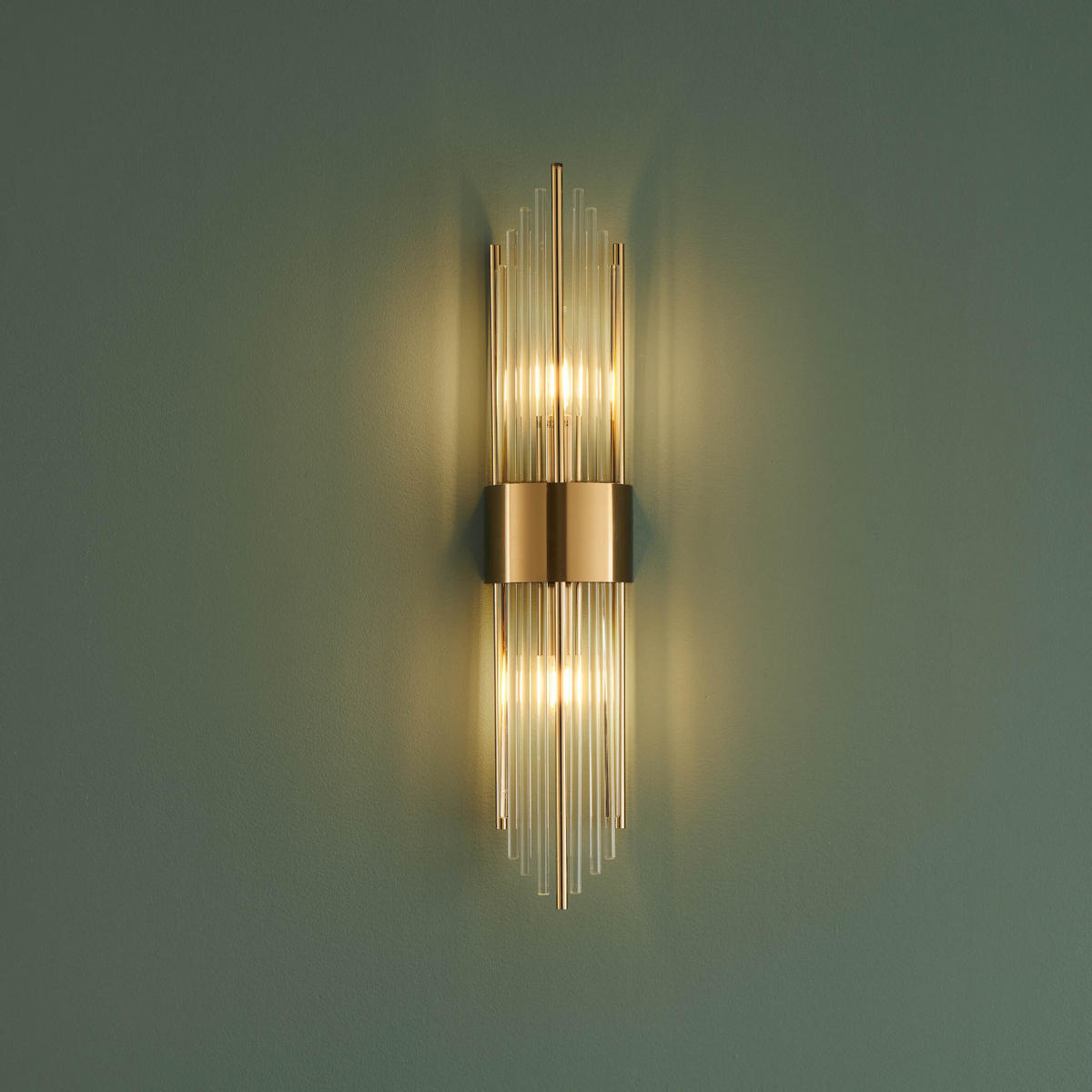 WANDLEUCHTE Dania, Gold / Messing, 60cm - Goldfarben, Glas (12/60/6cm) - KOSILUM