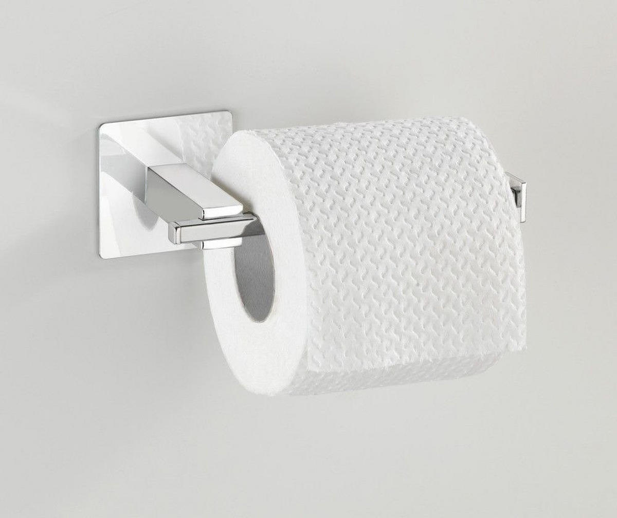 TOILETTENPAPIERHALTER offen Quadro 16,5/7/6,5 cm - Silberfarben, Metall (7/6.5/16.5cm) - Wenko