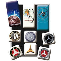 MAGNETSET 9-teilig Mercedes-Benz Logo Evolution - Multicolor, Metall (7/9/2cm) - Nostalgic-Art