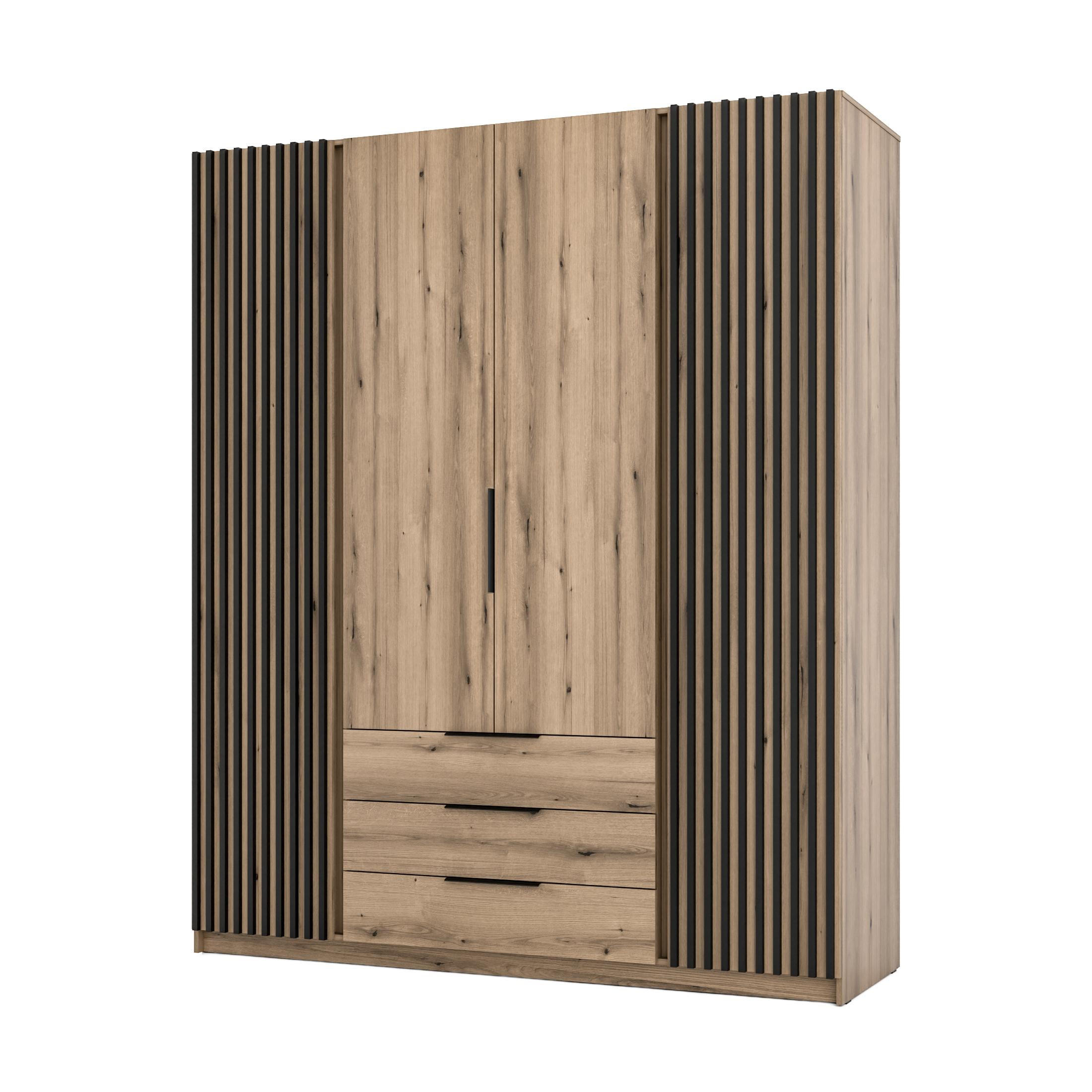 AX Living Kleiderschrank Eiche 200x239x61.9 cm