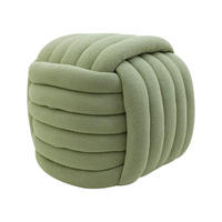 POUF Grün 50/50/45 cm - Olivgrün, Textil (50/45/50cm) - Mobili Rebecca