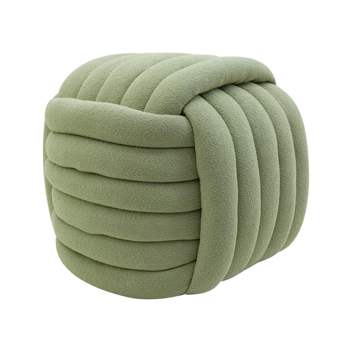 POUF Grün 50/50/45 cm - Olivgrün, Textil (50/45/50cm) - Mobili Rebecca