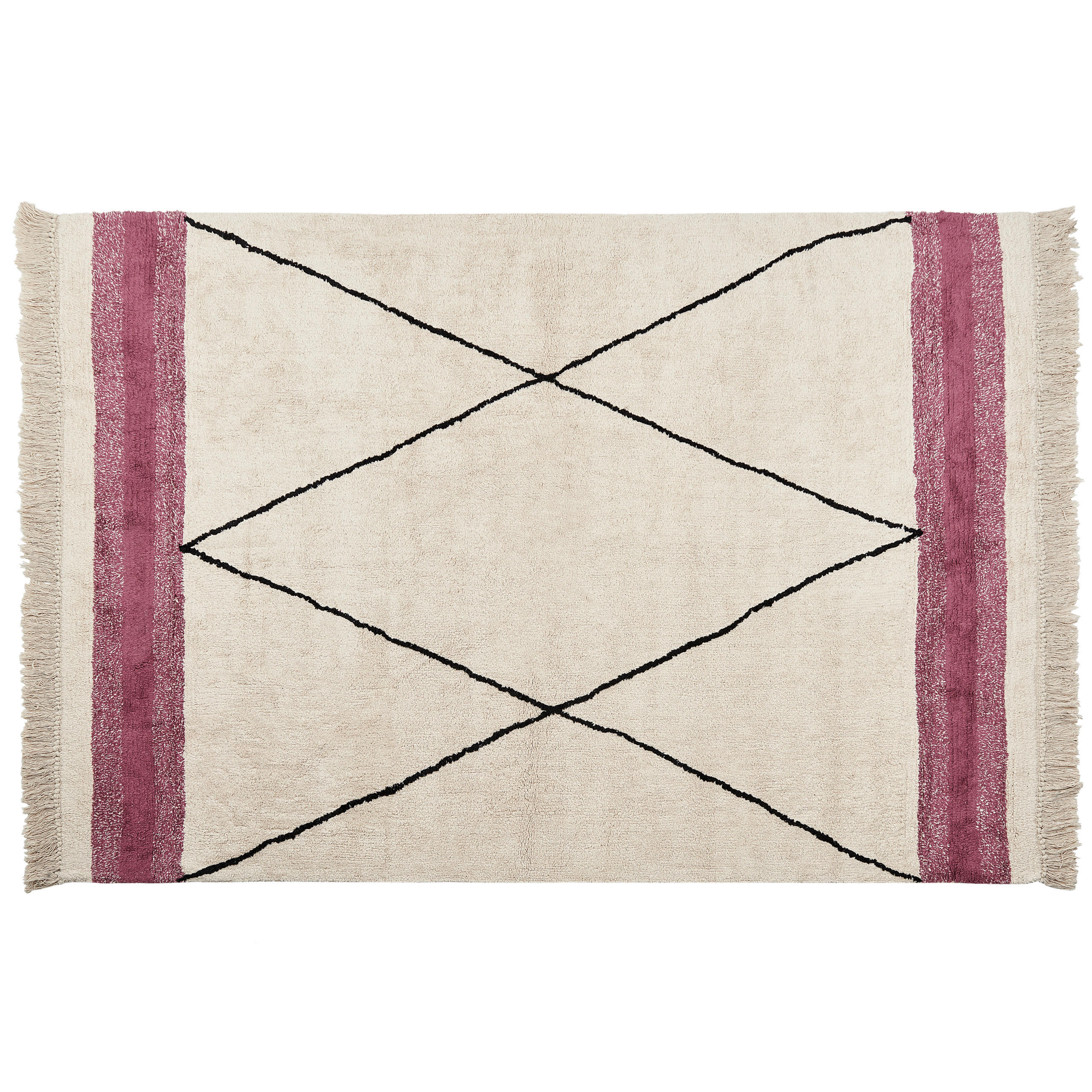 KURZFLOR-TEPPICH Afsar 230/160 cm - Beige, Textil (160/230cm) - Beliani