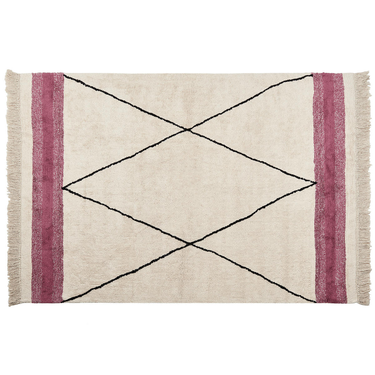 KURZFLOR-TEPPICH Afsar 230/160 cm - Beige, Textil (160/230cm) - Beliani