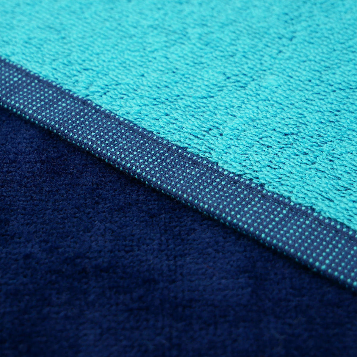 STRANDTUCH aus Veloursfrottee Jacquard Blau 140x180 400g/m² - Paxos - Blau, Textil (140/180cm) - LE COMPTOIR DE LA PLAGE