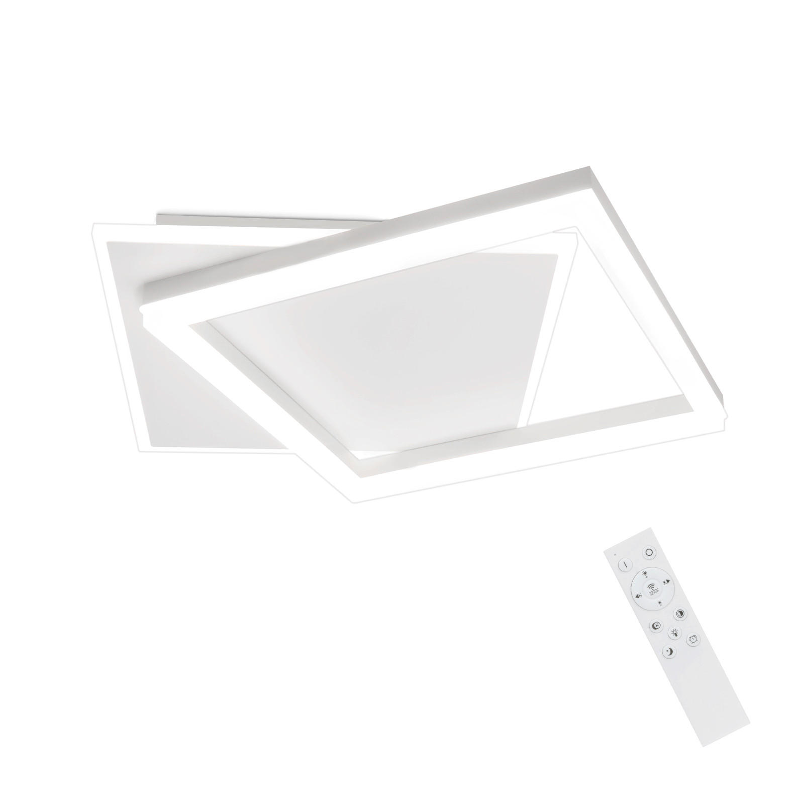 LED-DECKENLEUCHTE Lena 43.5/41/6 cm - Weiß, Metall (43.5/41/6cm) - Nettlife