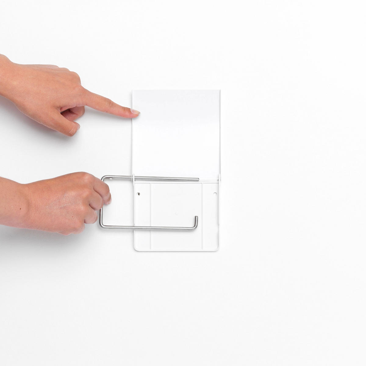 TOILETTENBÜRSTENGARNITUR ReNew, White / Weiß - Weiß, Metall (14.4/11.8/16.5cm) - Brabantia