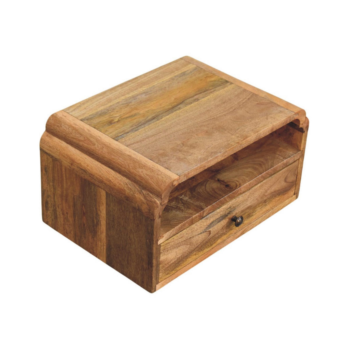 NACHTTISCH mit Eichenoptik-Finish, 1 Schublade, 1 offene Ablage, braun - Braun, Holz (45/24/32cm) - Artisan Furniture