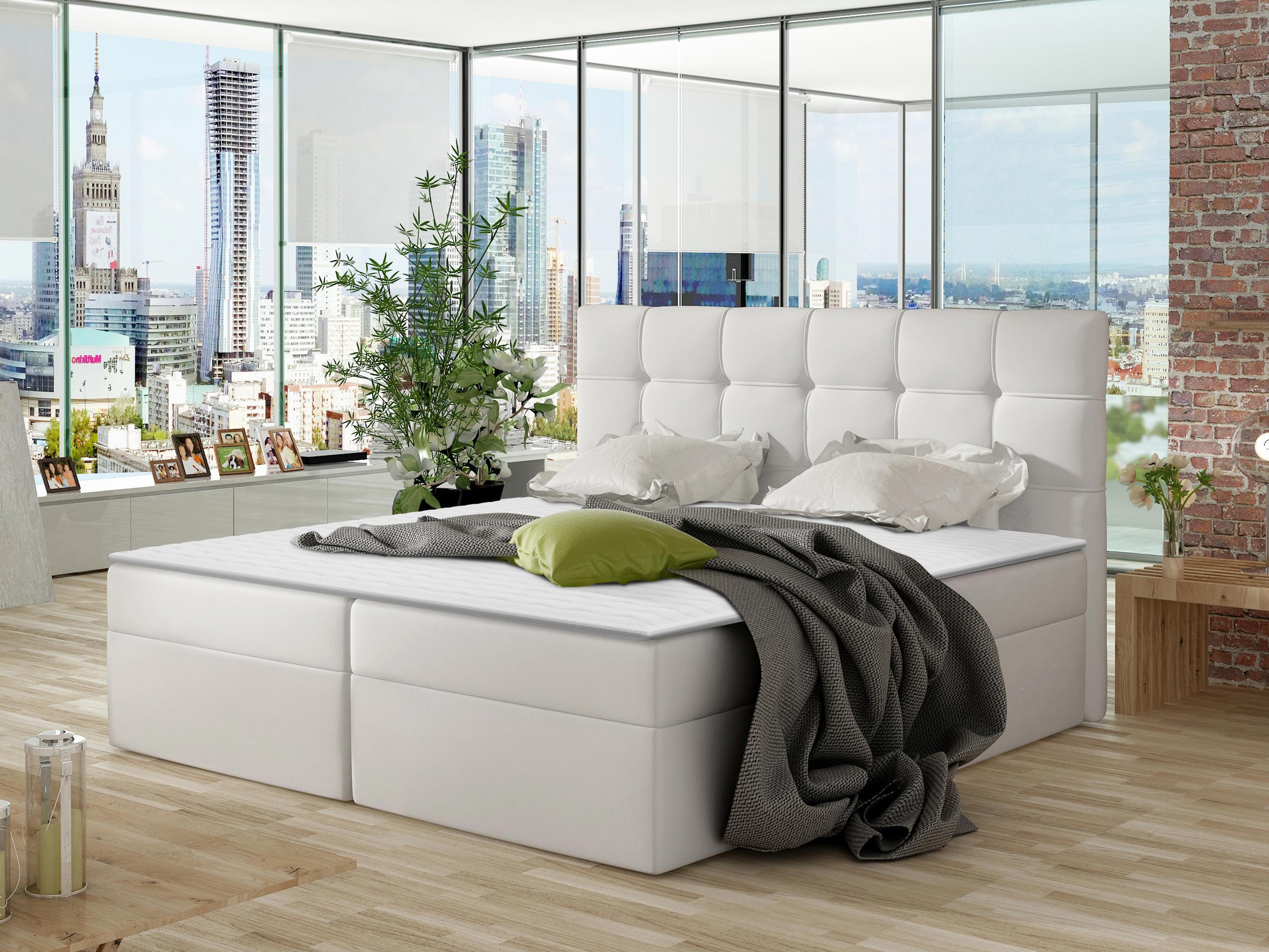 Coleshome Nachttisch Weiß Mit 2 USB-Anschlüssen & Steckdose | LED-Leiste Mit Farbwechsel, 2 Stoffschubladen – Platzsparend Für Kleine Schlafzimmer