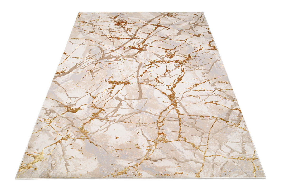 TEPPICH GOLDEN Creme 120/170 cm - Creme, Kunststoff (120/170cm) - Tapiso