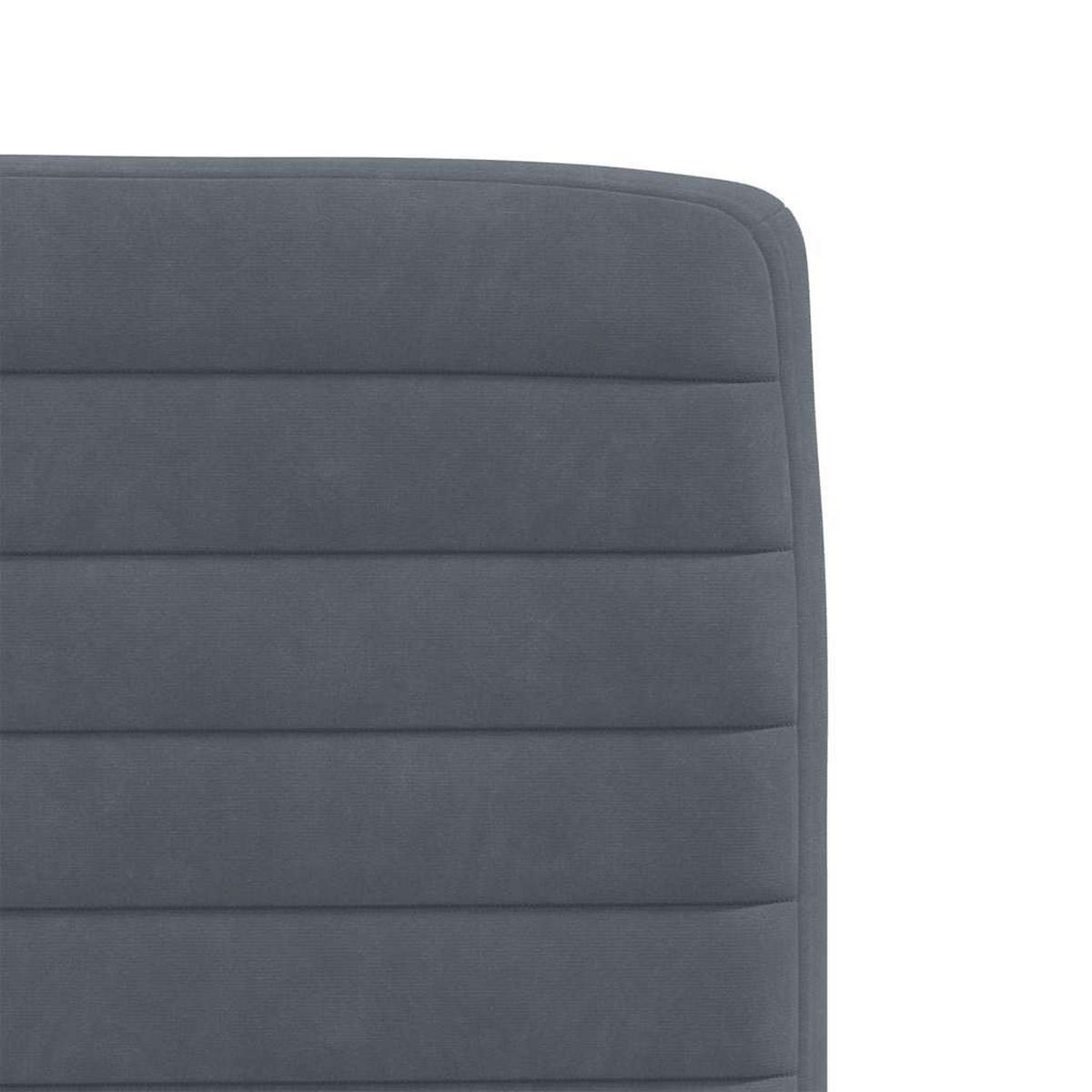 ESSZIMMERSTÜHLE 2 Stk. Dunkelgrau Samt 45*54*83cm - Dunkelgrau, Metall (45/83/54cm) - ZMH