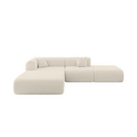 ECKSOFA Ottomane Links OVLY-L 289x176x71 Beige Bouclé - Sandfarben/Beige, Holzwerkstoff/Kunststoff (176/289cm) - ALTDECOR