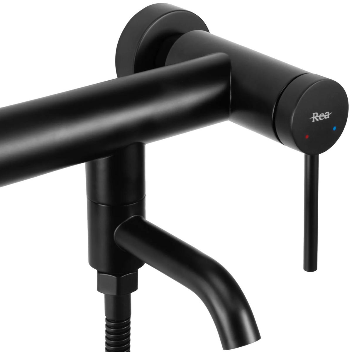 WANNENARMATUR Rea Clif Black - Schwarz, Metall (22/11/19cm) - REA