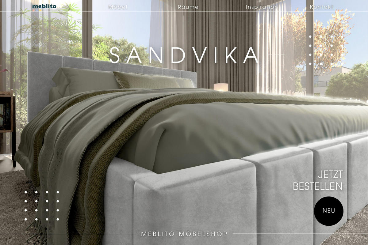 POLSTERBETT aus Velvet Sandvika Hellgrau 120x200 cm - Hellgrau, Textil (120/200cm) - Meblito