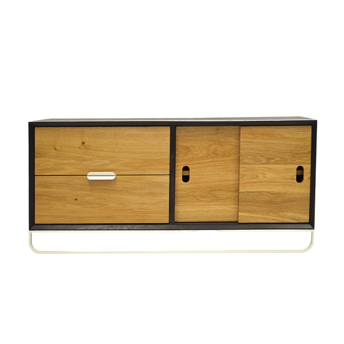 HOLZGEFERTIGTE TV-Kommode für das Wohnzimmer DENIS - Eichefarben, Holz (120/55/35cm) - Rawood Furniture