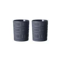BECHER Ethno schwarz 304 ml 2er Set - Schwarz, Glas (0.304L) - Nachtmann