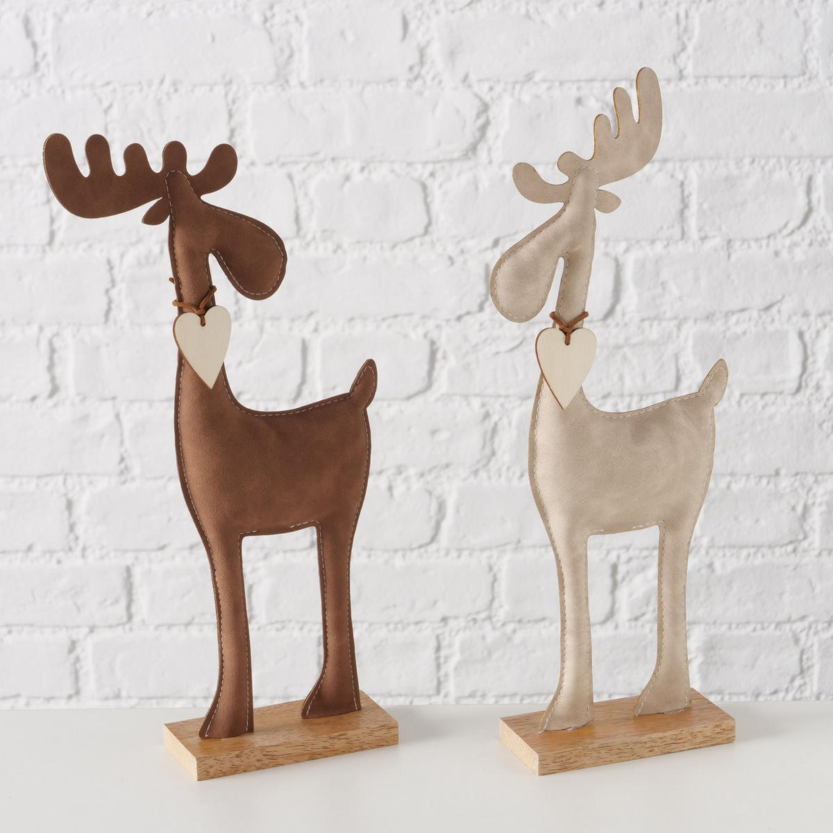 RENTIERFIGUR Booner 17/5/34 cm - Weiß, Holzwerkstoff (5/34/17cm) - Boltze Home