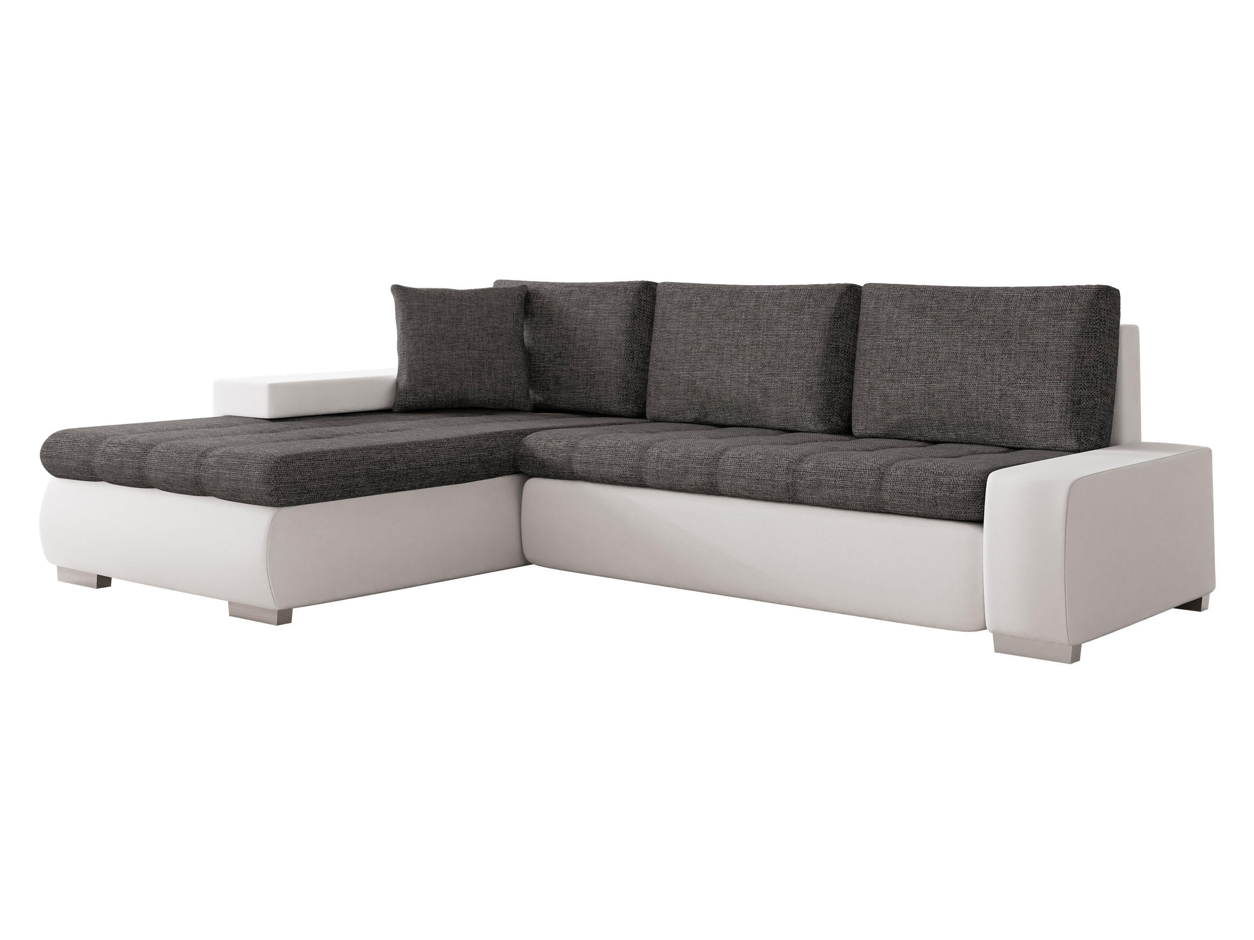 ECKSOFA Orkan Mini Lux - Weiß, Holz/Textil (265/185cm) - MIRJAN24