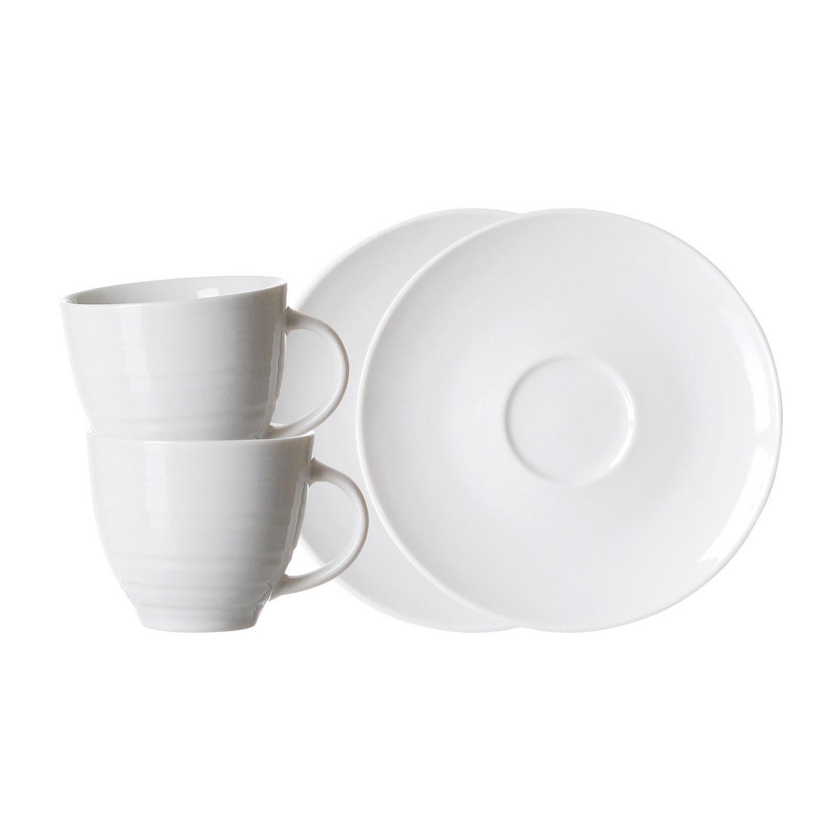 ESPRESSOTASSEN MIT UNTERTASSEN Suomi Beige 90 ml 2er Set - Beige, Keramik (0.09L) - Ritzenhoff Breker