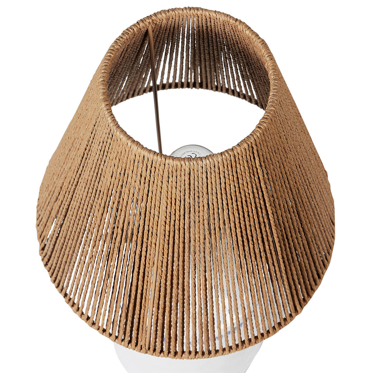 TISCHLEUCHTE Weiß/Blau/Beige Larissos - Blau/Beige, Keramik (24/24/51cm) - Beliani