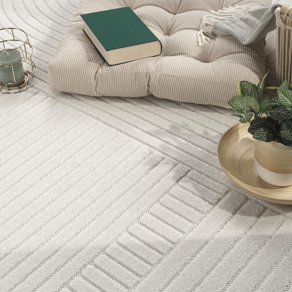 OUTDOORTEPPICH 60/100 cm Cotton 240 - Creme, Textil (60/100cm) - Paco Home