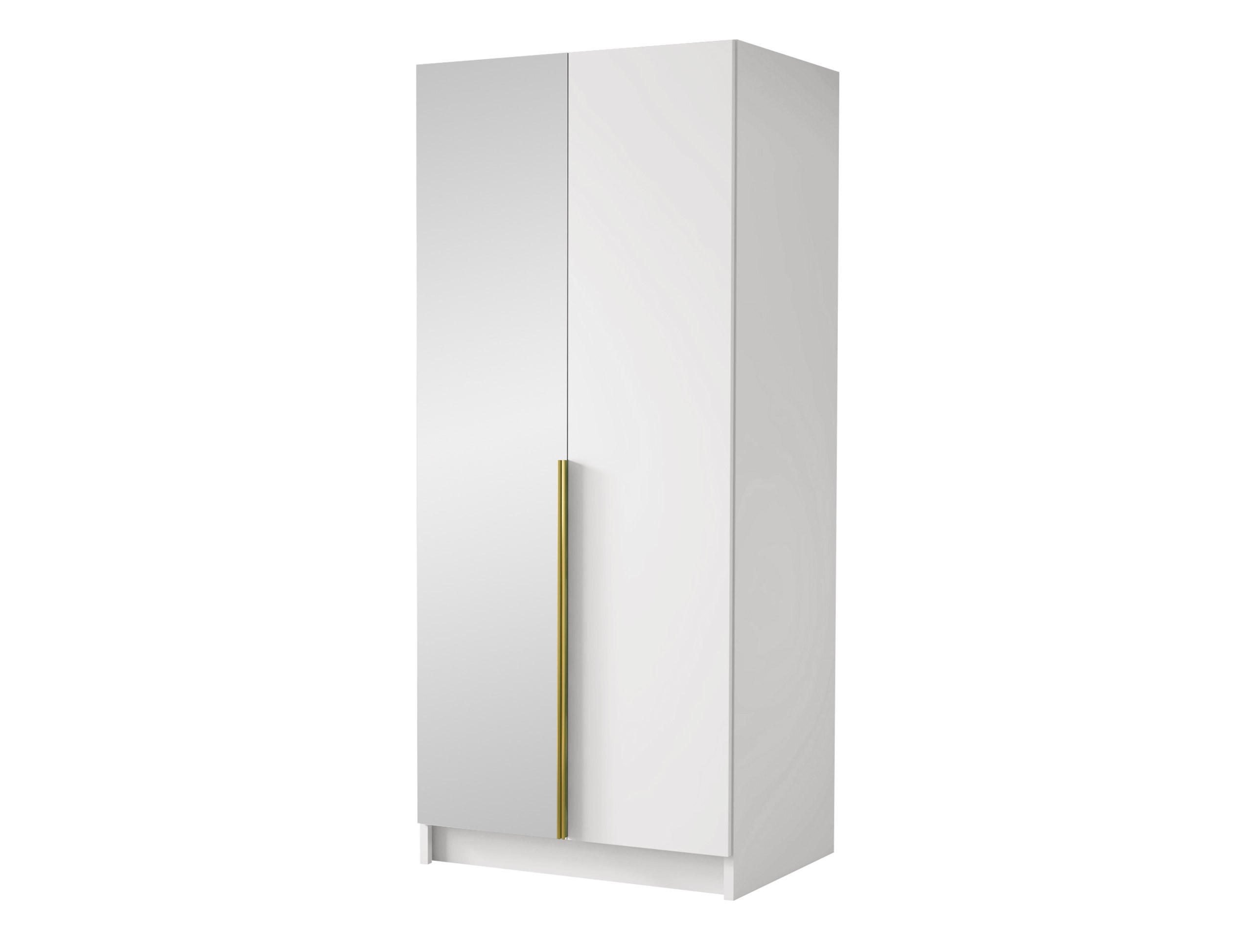 KLEIDERSCHRANK Bono II - Goldfarben/Multicolor, Holzwerkstoff/Metall (100/215/58cm) - MIRJAN24