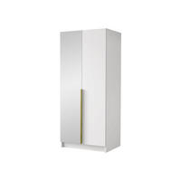 KLEIDERSCHRANK Bono II - Goldfarben/Multicolor, Holzwerkstoff/Metall (100/215/58cm) - MIRJAN24