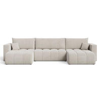 ECKSOFA U Neva Beige - Beige, Holz/Textil (370/170cm) - Graingold