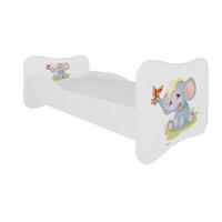 KINDERBETT Gonzalo grau / hellrosa 88 / 164 / 63cm - Hellrosa/Grau, Holz/Holzwerkstoff (80/160cm) - Feldmann-Wohnen