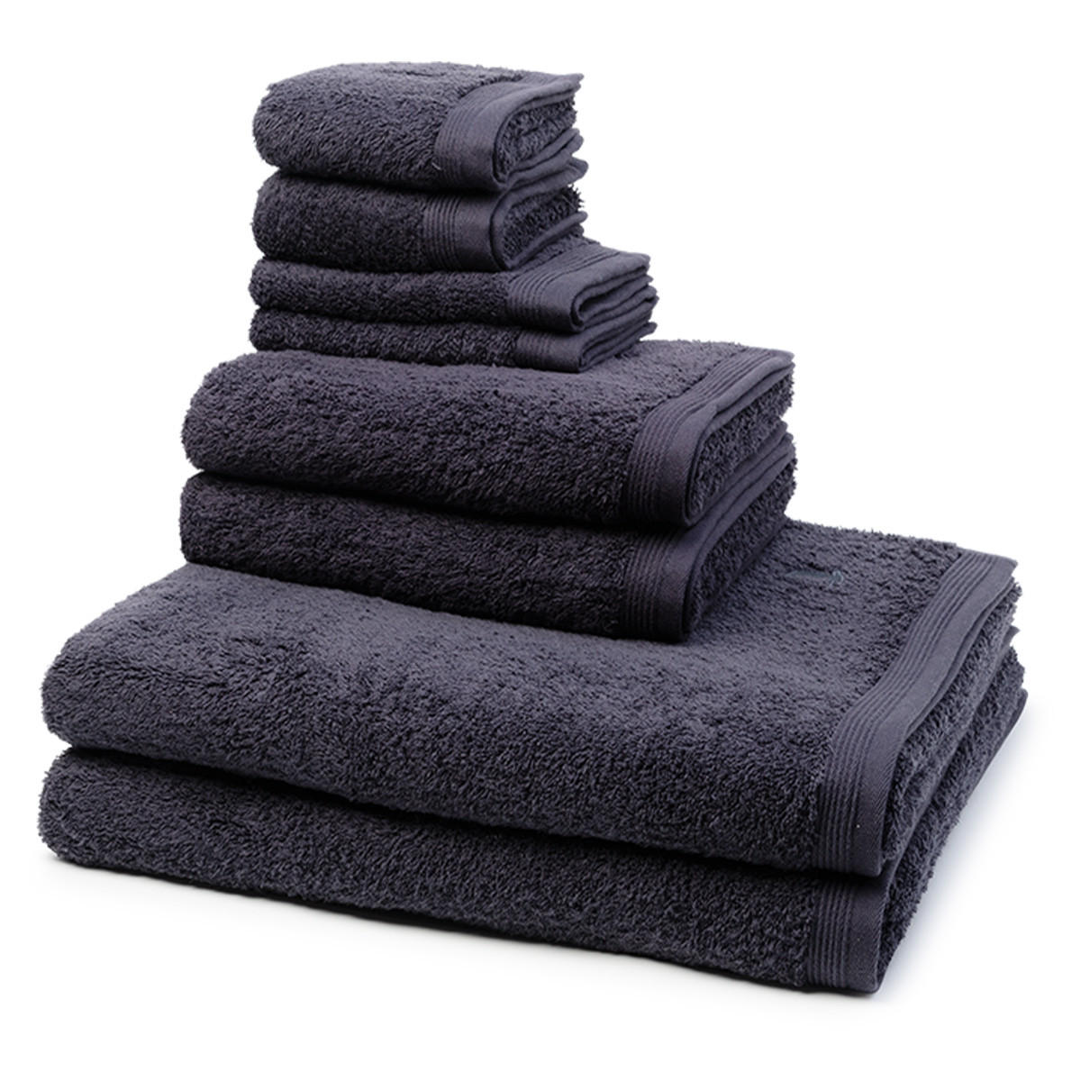FROTTIERSET Superwuschel 8-teilig - Dunkelgrau, Textil (50/100cm) - MÖVE