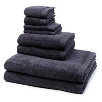 FROTTIERSET Superwuschel 8-teilig - Dunkelgrau, Textil (50/100cm) - MÖVE
