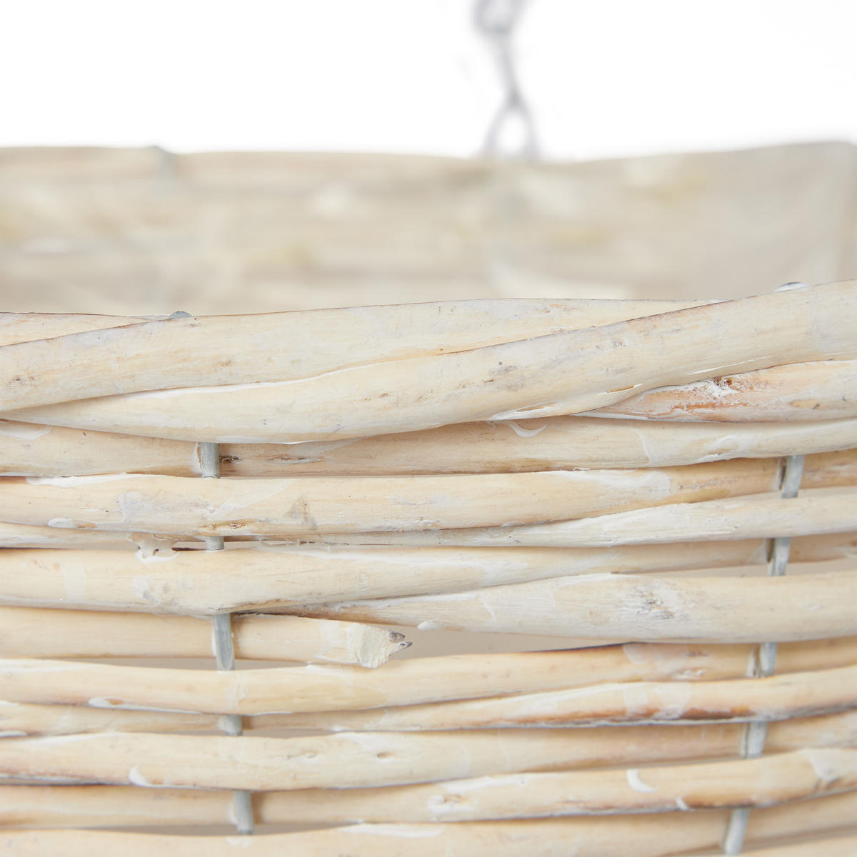 3XBLUMENAMPEL - Beige, Textil/Metall (25/12/25cm) - Relaxdays