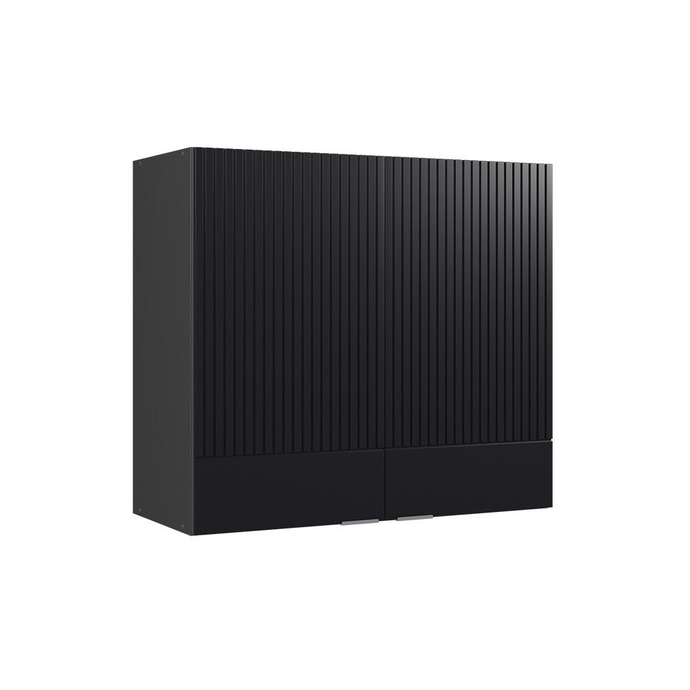 VÄGGSKÅP Fame-Line, Svart randig/antracit, 80 cm Svart, Antracit 72/80/34.1 cm