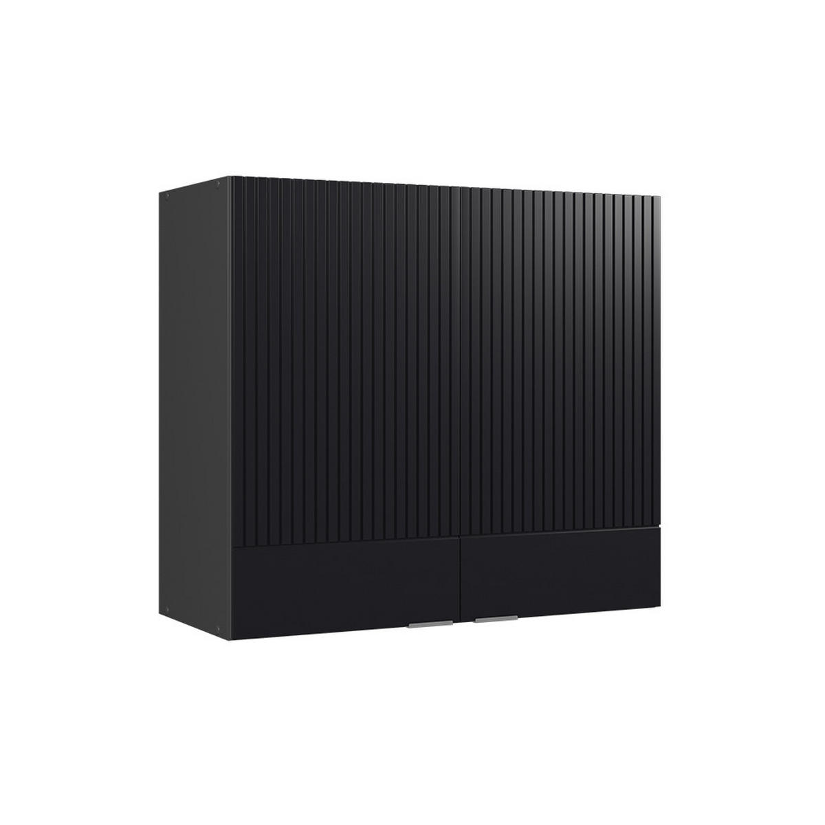 HÄNGESCHRANK Fame-Line Schwarz gestreift 80 cm - Anthrazit/Schwarz, Holzwerkstoff (80/72/34.1cm) - Vicco