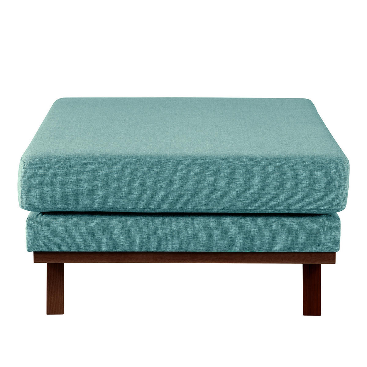 HOCKERBANK - Buchefarben/Petrol, Buchenholz/Textil (180/43/81cm) - home24