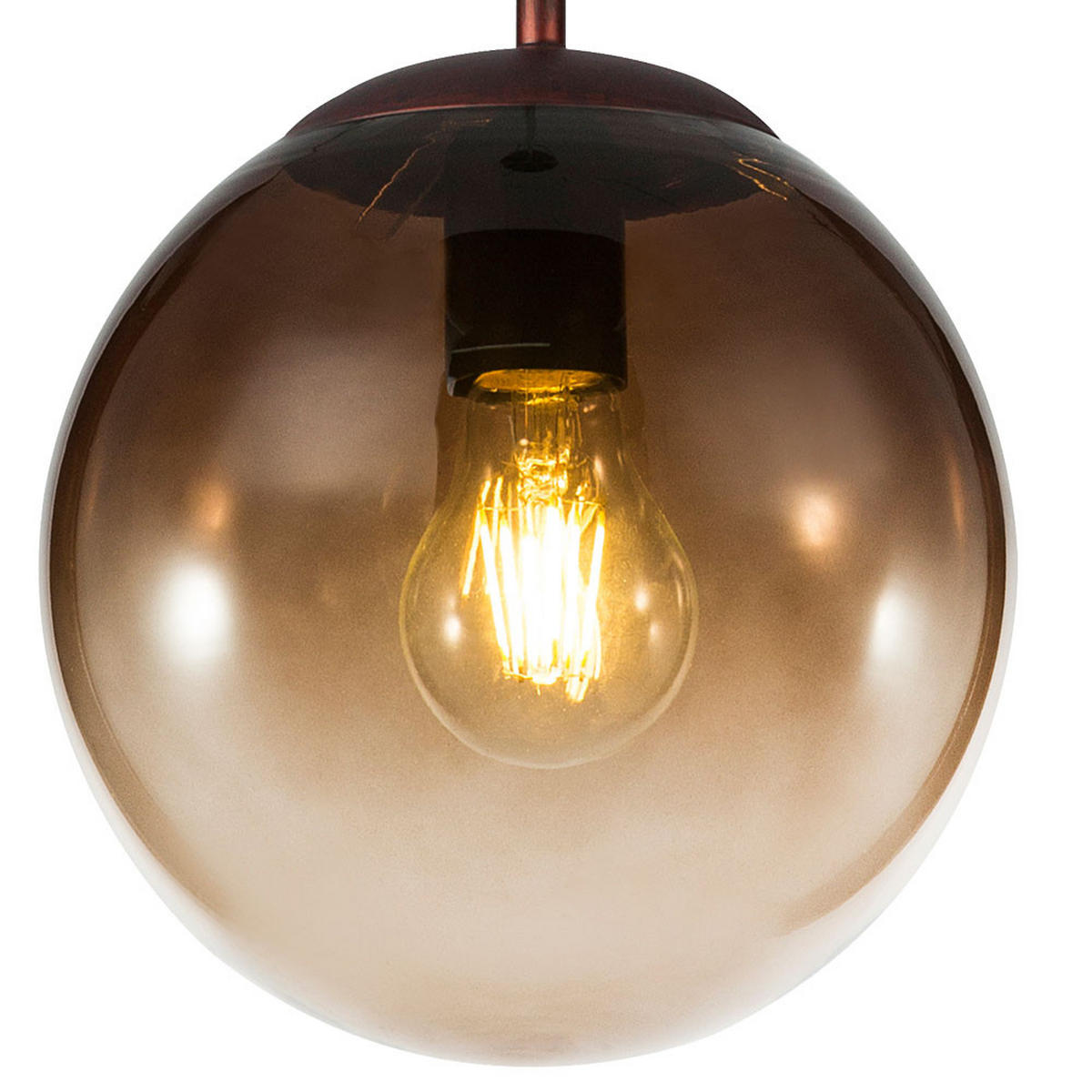 HÄNGELEUCHTE Glas Grau matt Rauchoptik 2er Set - Grau, Glas (20/20/120cm) - Globo Lighting