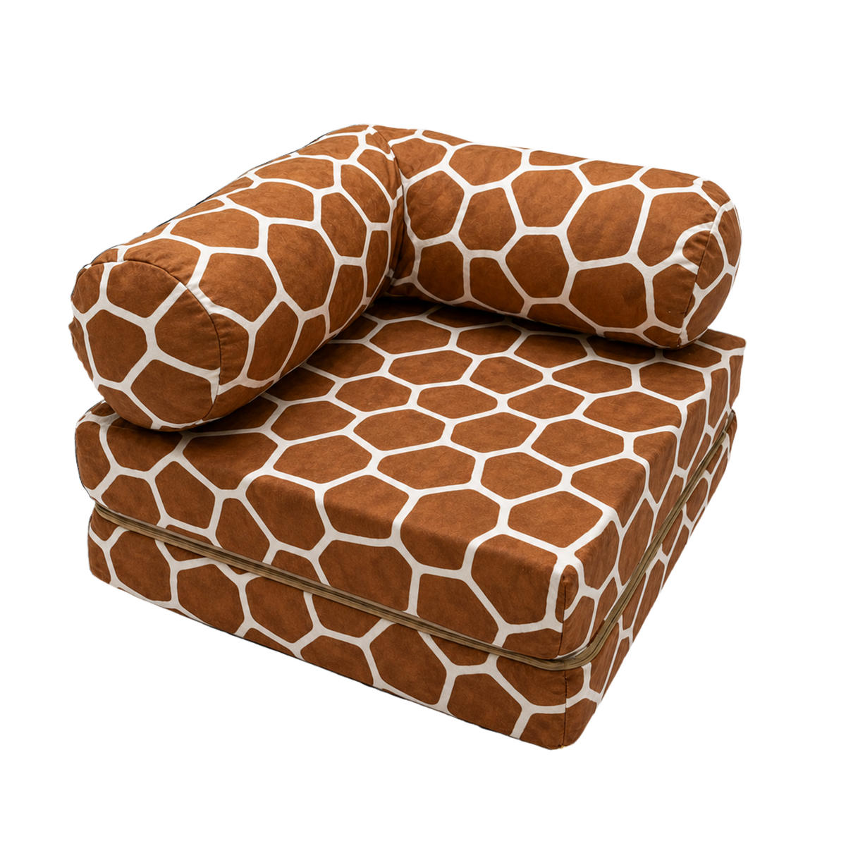 MODULARES Kindersofa Giraffe – weiches Spielsofa zum Spielen und Entspannen - Braun, Textil (142/25/71cm) - Bees & Blooms