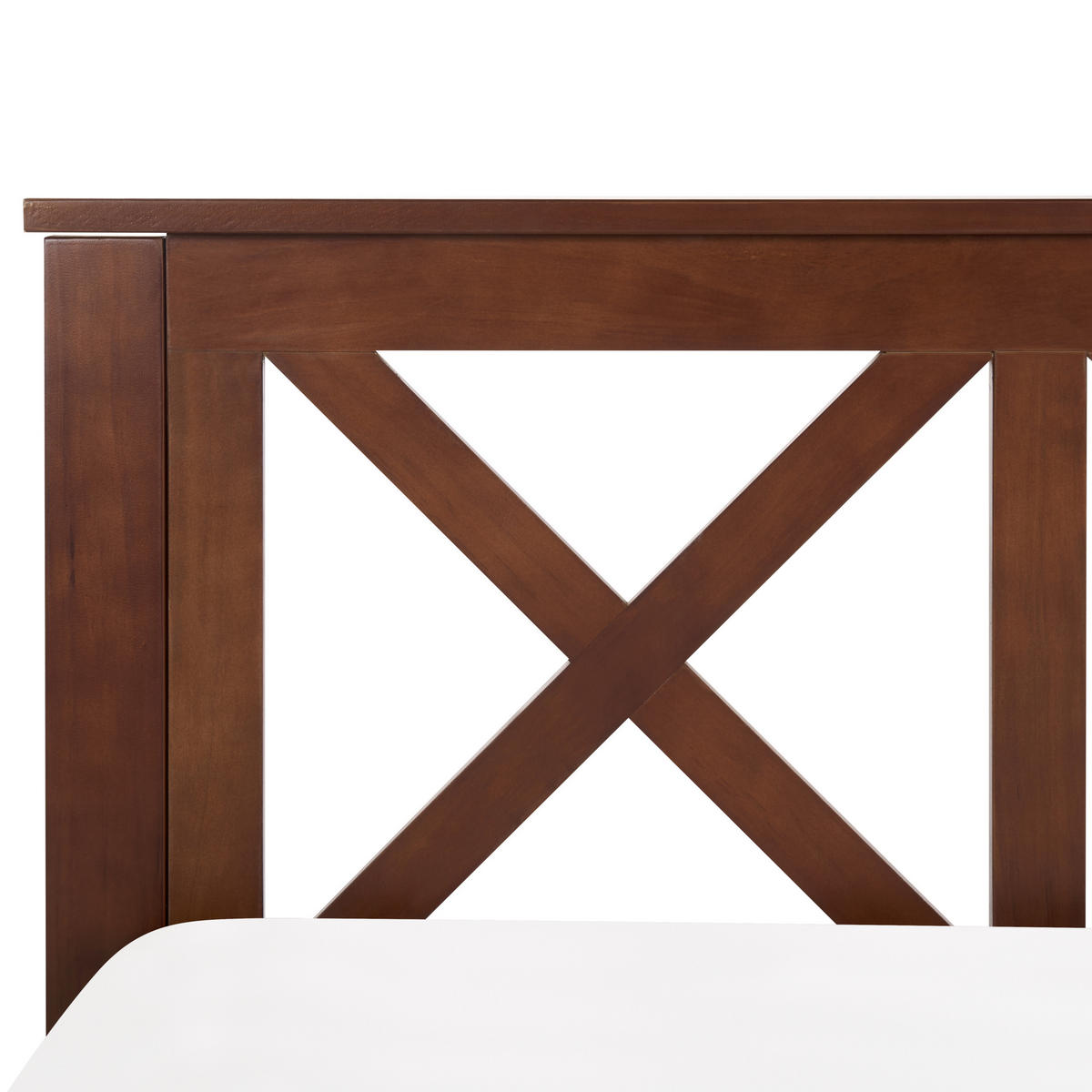 BETT mit Lattenrost 180x200 cm Dunkler Holzfarbton Tannay - Dunkelbraun, Holz (180/200cm) - Beliani