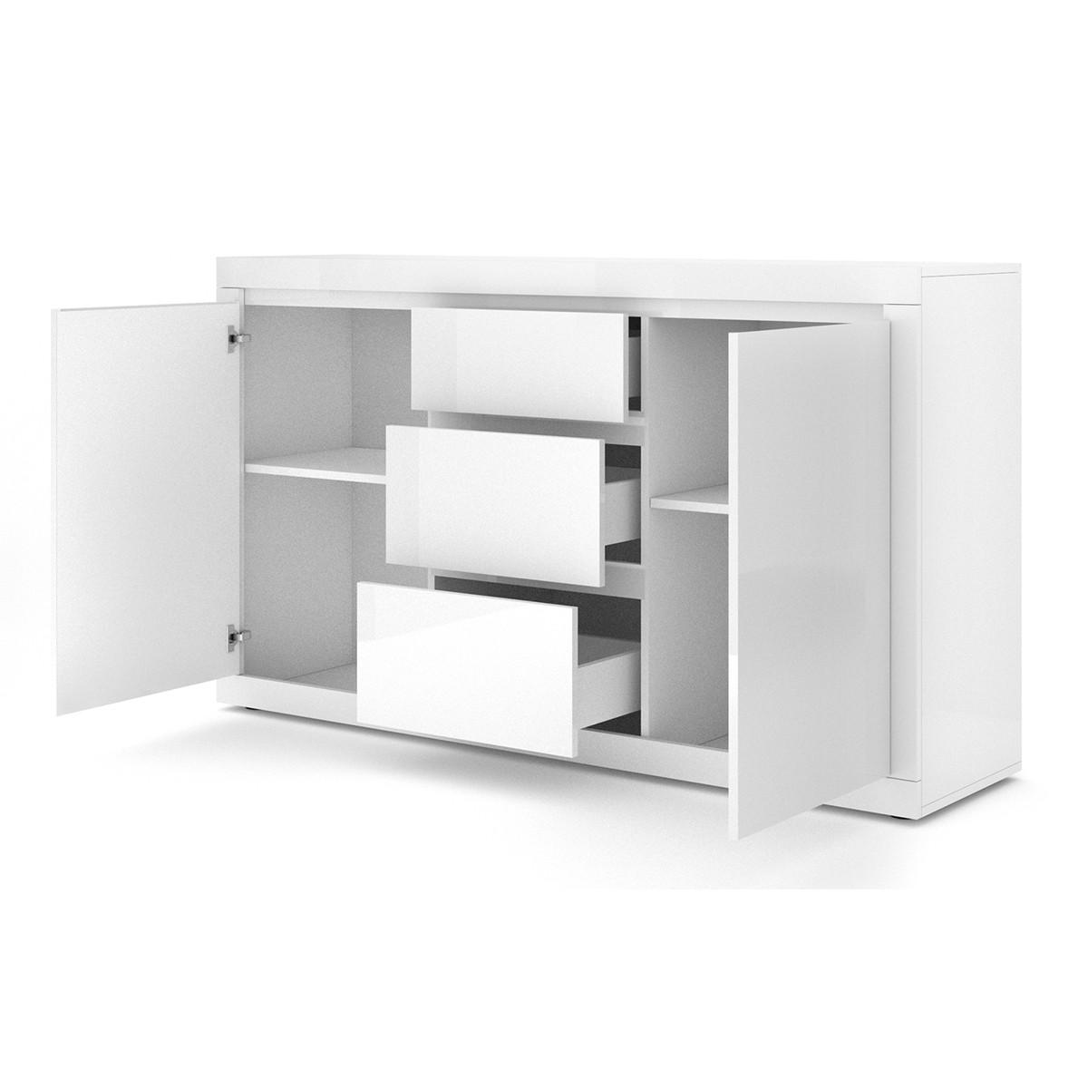 SIDEBOARD Olia Weiß - Weiß, Holzwerkstoff (150/89/40cm) - Petits-meubles