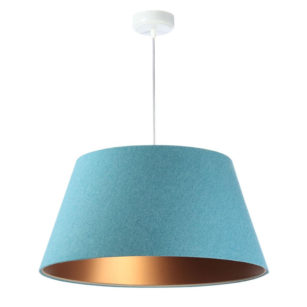 HÄNGELEUCHTE Blau 50/27 cm - Blau/Kupferfarben, Kunststoff (50/1.3/27cm) - ONZENO