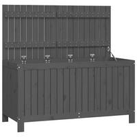 GARTENTRUHE Grau 121x55x64 cm Massivholz Kiefer - Grau, Holz (121/64/55cm) - furnicato