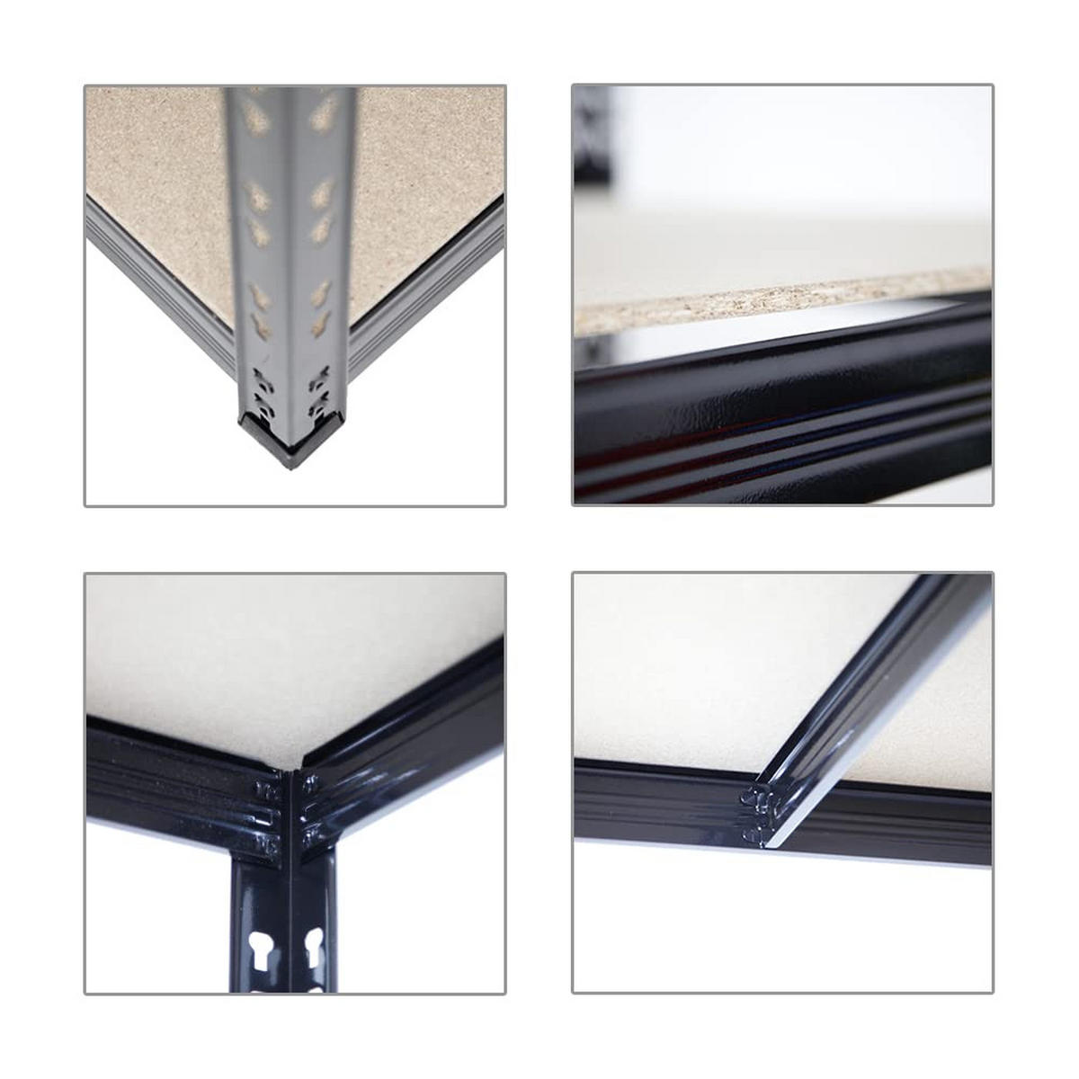 SCHWERLASTREGAL Giant Tiger 2er-Set mit 2x 200x120x60 cm Fachlast 265 kg 5-Ebenen Schwarz - Schwarz, Metall (240/200/60cm) - PROREGAL
