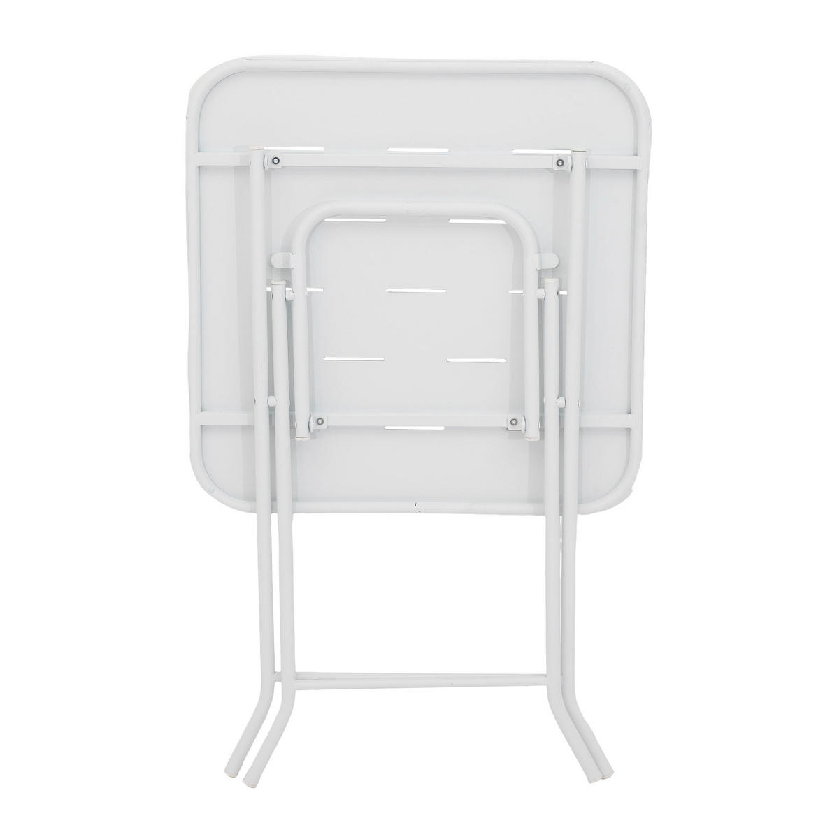 GARTENSET 60/73/60 cm Weiß aus Stahl 3er Set - Weiß, Metall - OKMYHOME