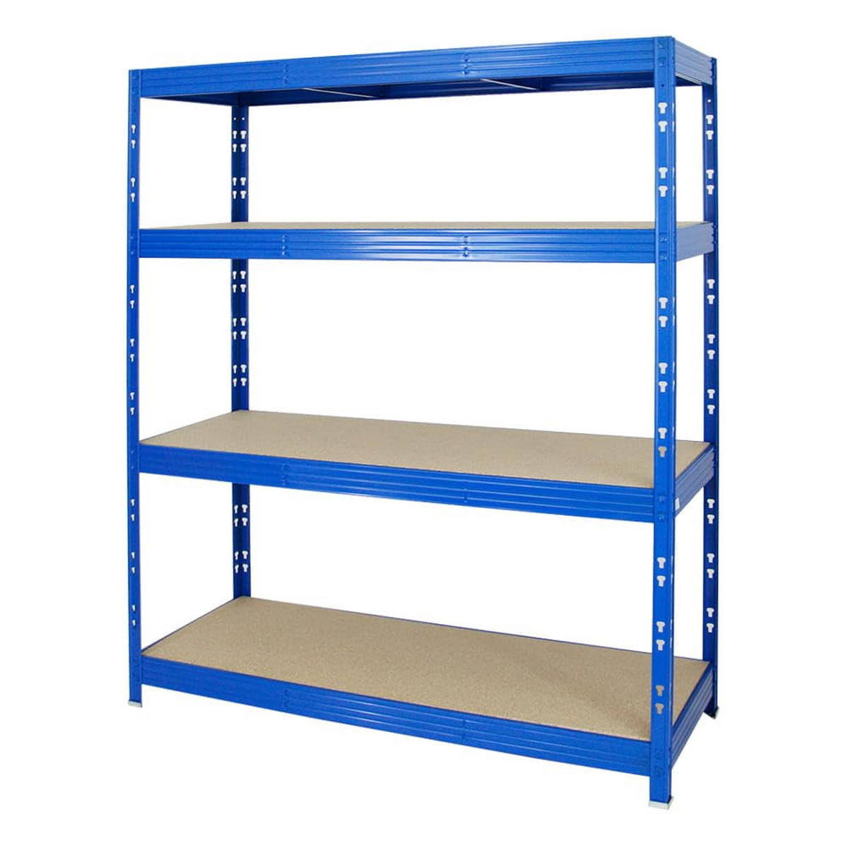 SCHWERLASTREGAL Rhino 180x160x60 cm 4 Spanplatten-Ebenen 8mm Fachlast 500 kg Blau - Blau, Metall (160/180/60cm) - PROREGAL