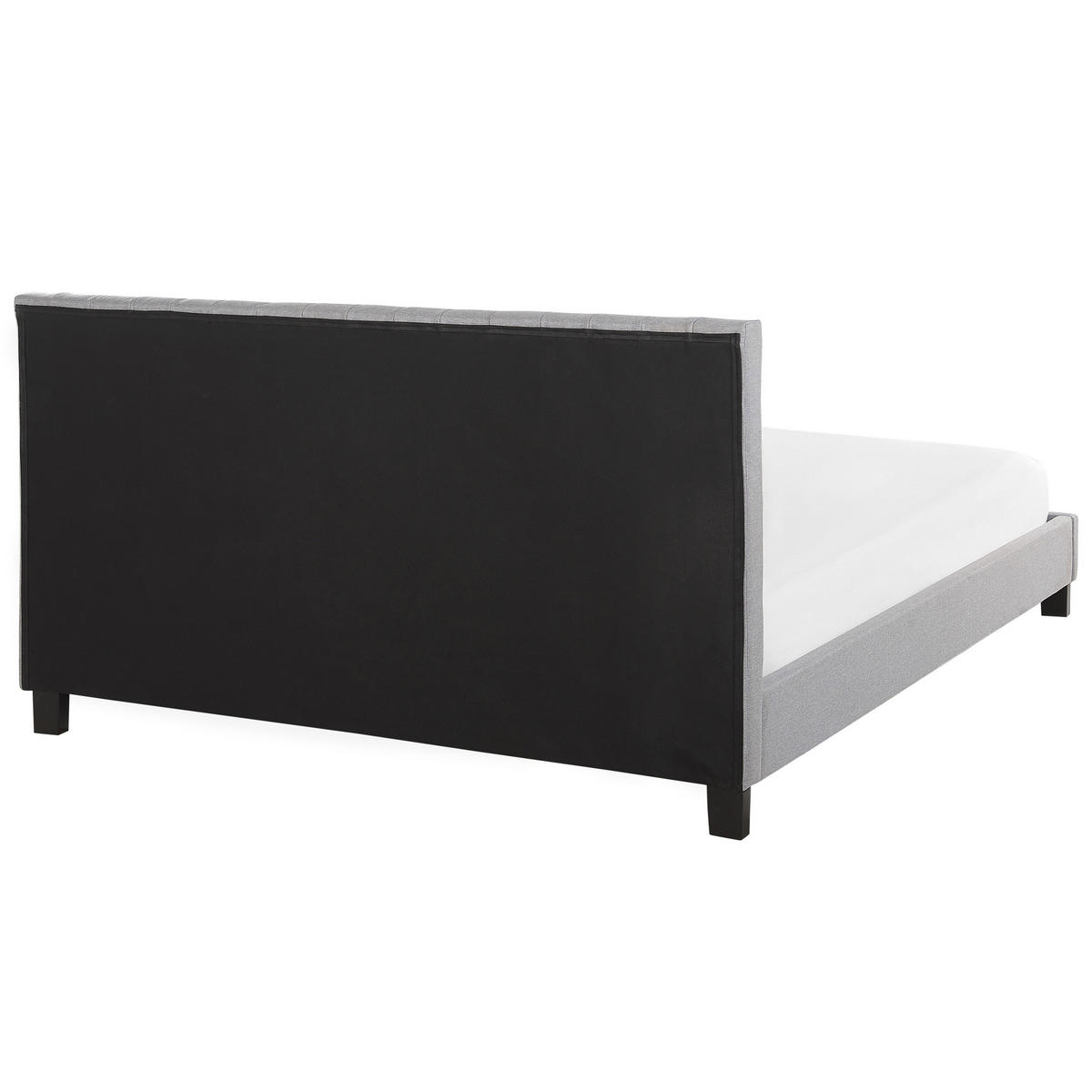 POLSTERBETT 180/200cm Hellgrau Poitiers - Hellgrau, Textil (180/200cm) - Beliani